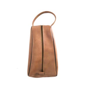 Bruin Dopp Kit Bag Pouch Reisset Rits Tas Ditty Scheertas Heren Make-up Opslag Retro Vintage Jaren 70 Toilettas