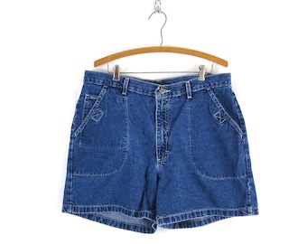 Short Liz Sport Vintage Femme Taille 10 - Bermuda Noir Taille Haute - Poche Plissée