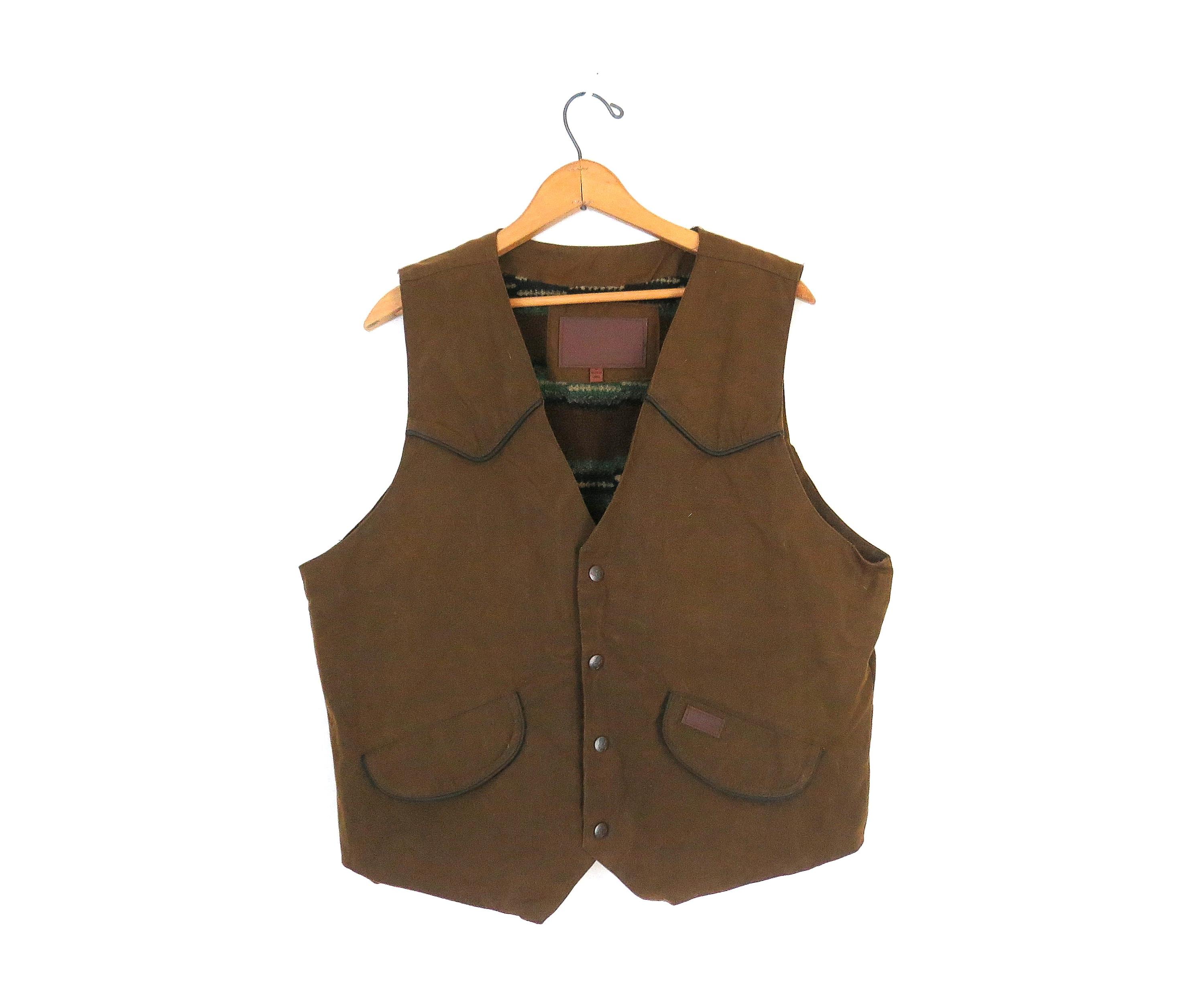Gilet Vintage Outback Trading - Années 90 - Laine Mélangée - Motif Aztèque - Homme S
