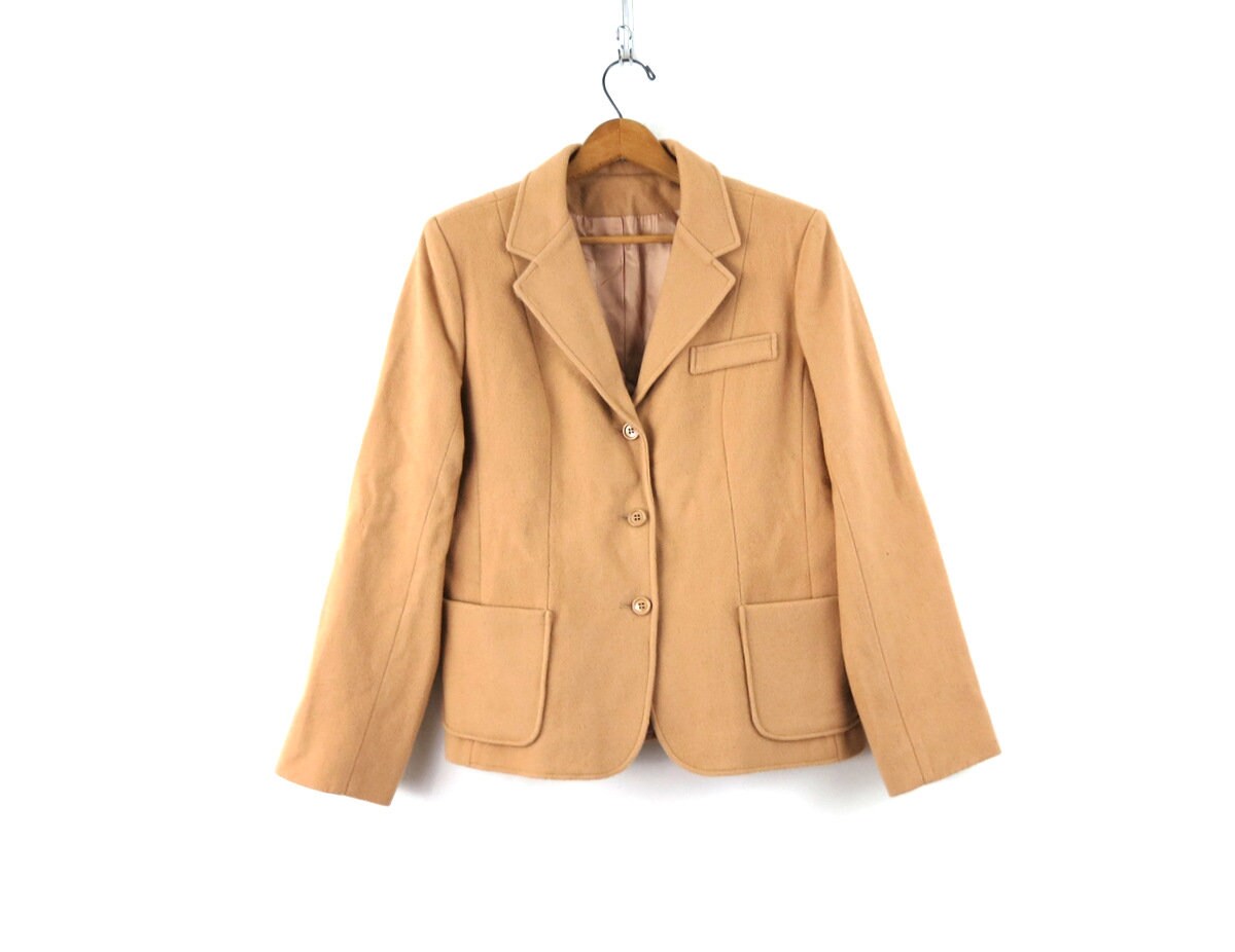 90s Camel Coat Button Down Larry Levine 