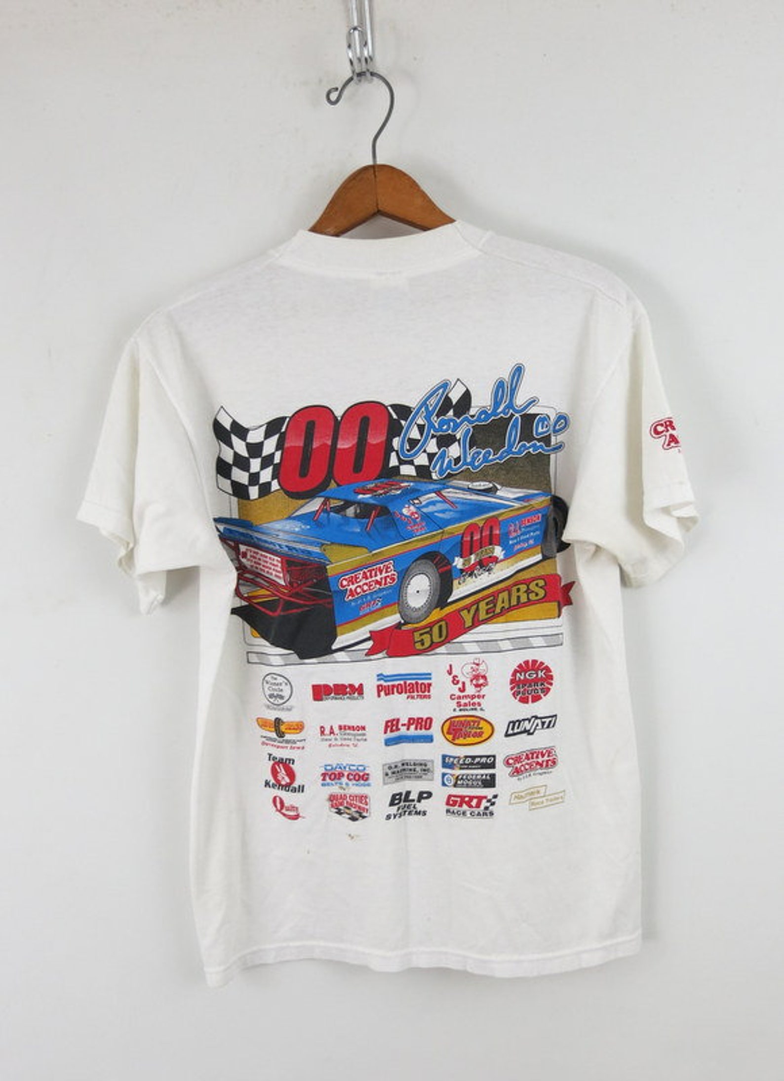 Vintage Stock Car Racing Tshirt Vintage Distressed White Race Etsy