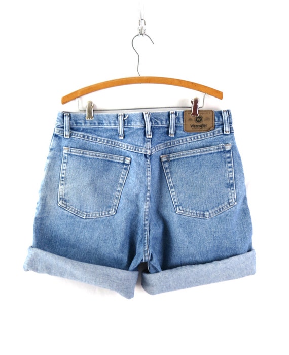 Long Blue Jean Shorts Relaxed Fit Denim Shorts Vi… - image 5