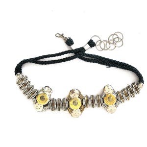 Vintage Silver & Gold Metal Statement Belt - 90s Fashion (32  display picture 1