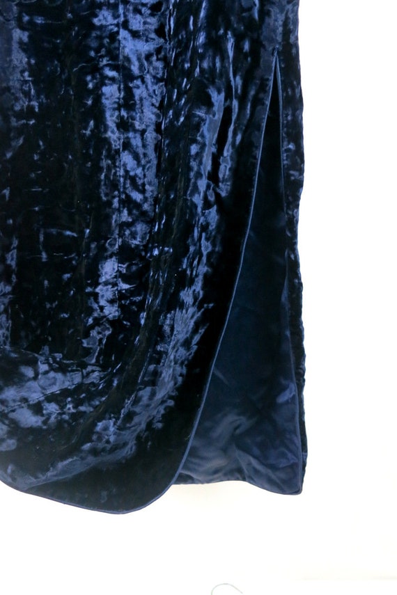 Anne Klein Dress Vintage Long Velvet Dress Dark B… - image 6