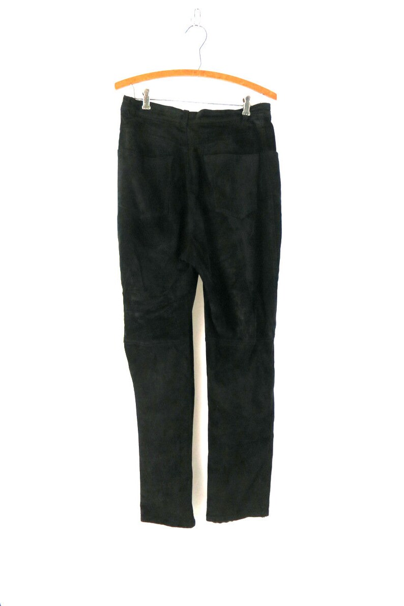 Black Suede Leather Pants Ralph Lauren Pants Leather Punk Rock Etsy