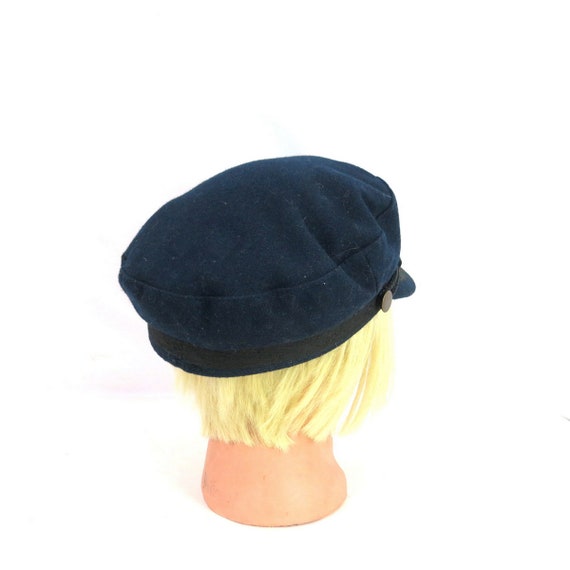 Navy Blue Vintage Fisherman's Hat | Wool Fishermen's Cap | Goorin Brothers Greek Wharf Fishing Hat / 57 cm