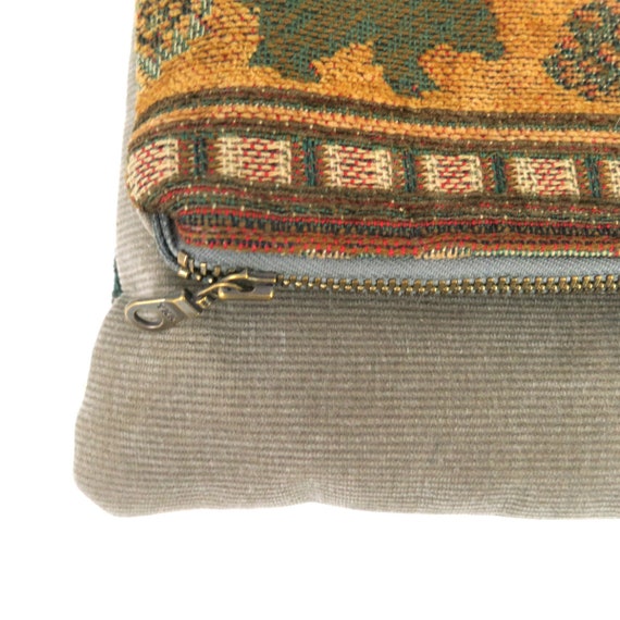 Bear Tapestry Clutch | Fold Over Corduroy Fabric … - image 2
