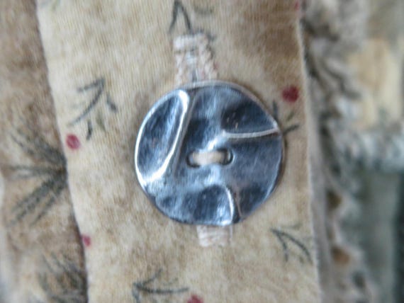 Textured Patchwork Sweatshirt Cardigan Vintage Fo… - image 4