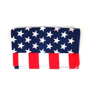 1990s USA Flag Bandanna 4th of July Novelty American Flag Bandana Scarf Vintage Head Wrap