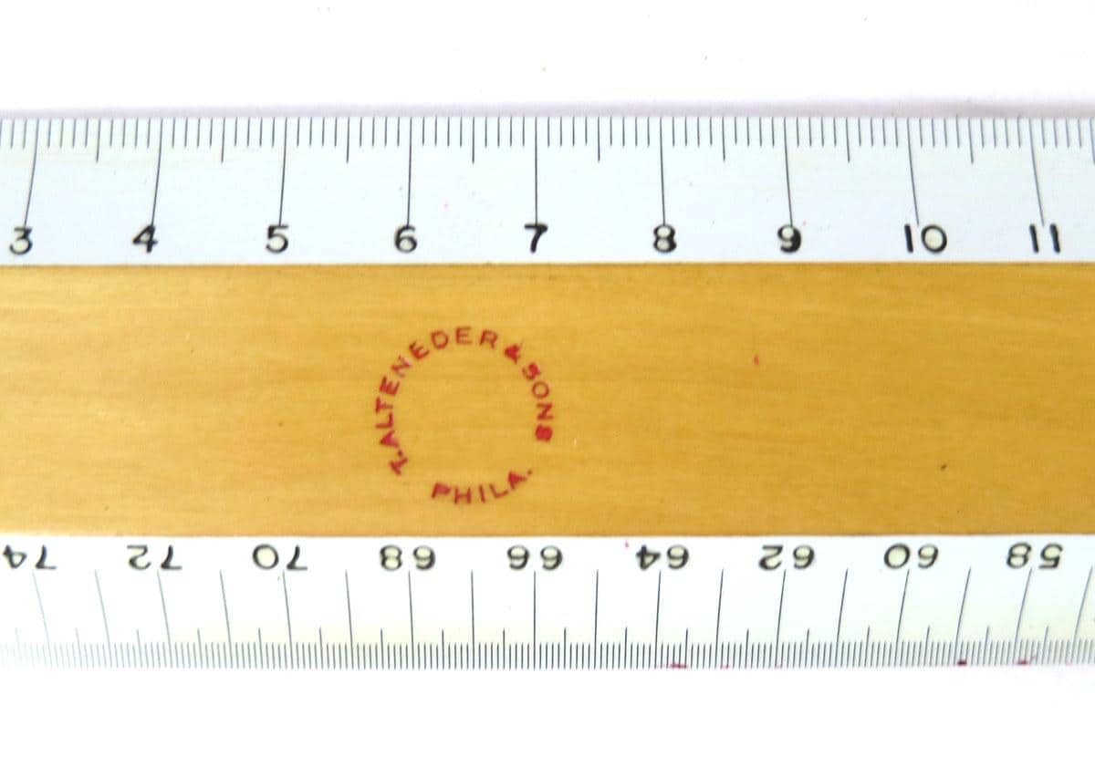 Vintage Theo. Alteneder & Sons Drafting Scale Ruler Wood and Plastic ...