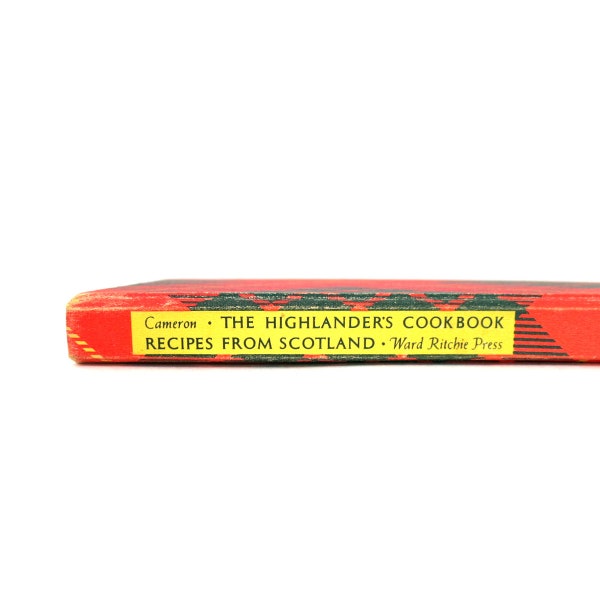 Vintage 1966 The Highlander's Cookbook Recipes from Scotland Red Plaid 1960s Hardcover Kitchen Cook book