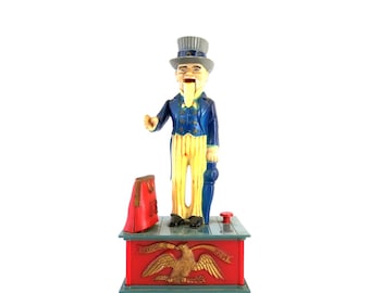 Vintage Plastik Uncle Sam Spardose