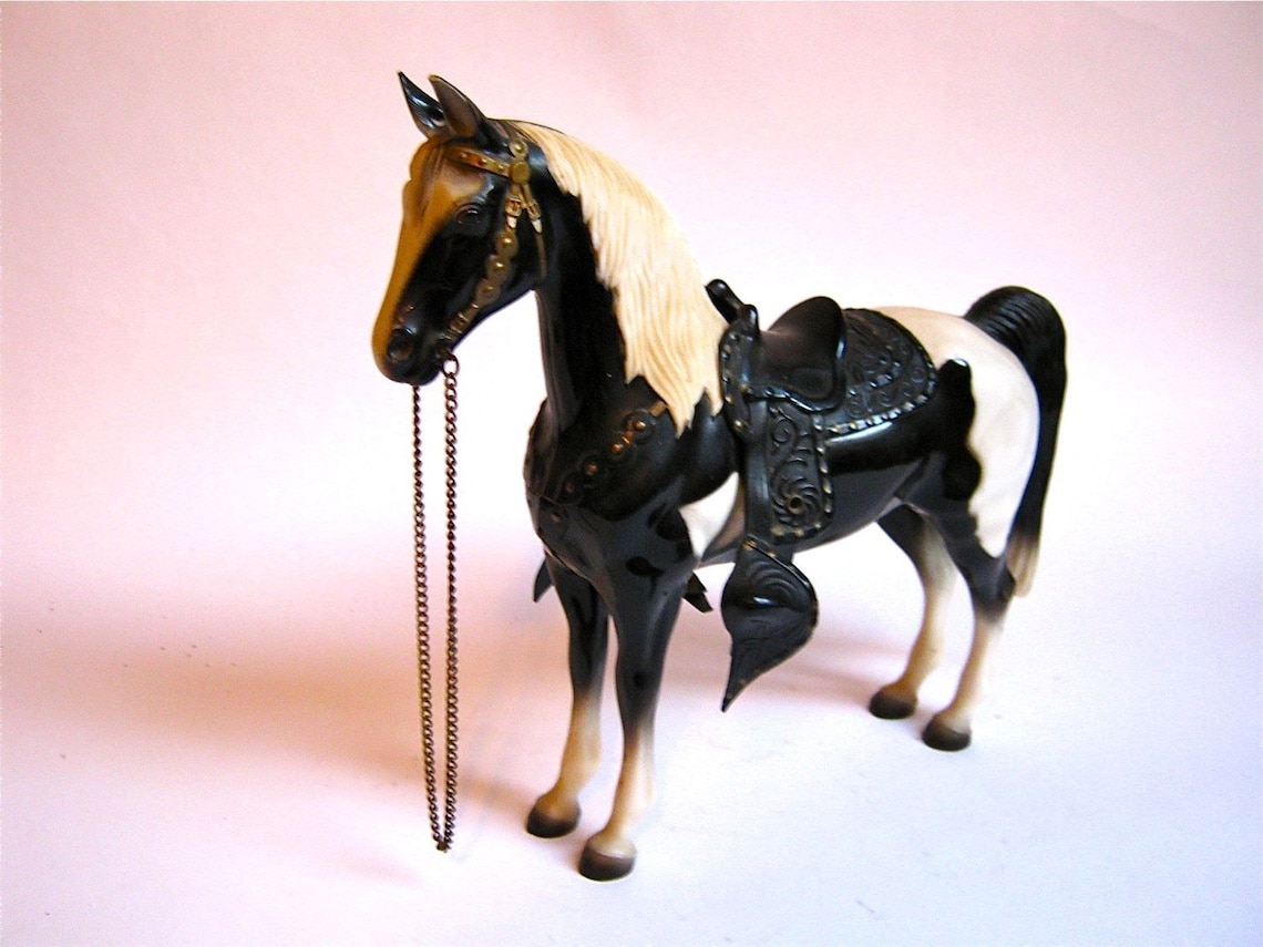 Vintage 1950s Breyer Pinto Horse Toy WESTERN Saddle Etsy