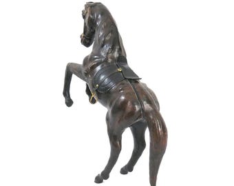Vintage Leather Horse with Saddle - Etsy 日本