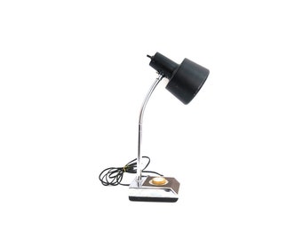 Lampe Col de cygne en métal Noir MCM Lampe de bureau / vintage Moblite Lampe Mid Century Lighting