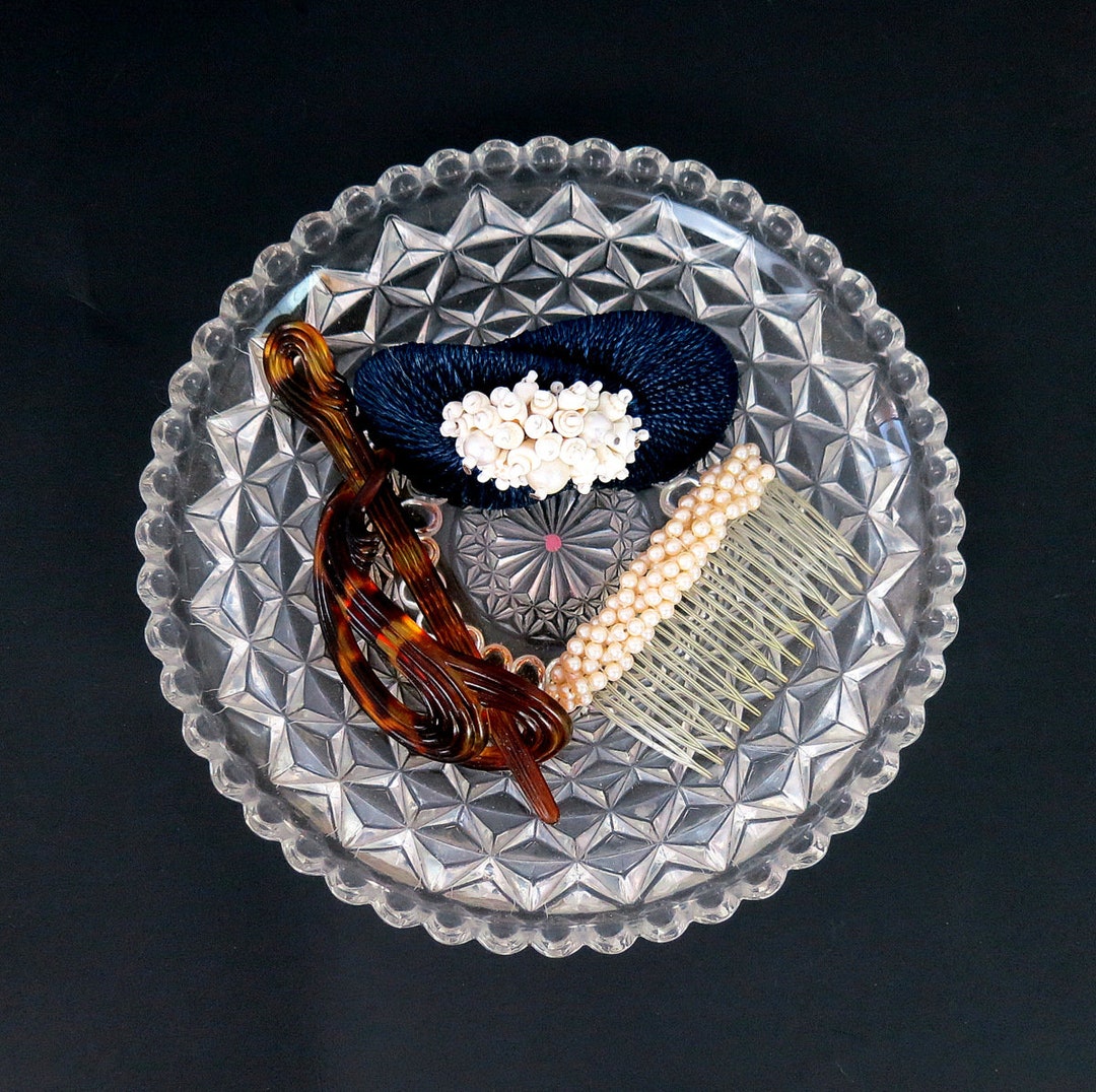 Shell Barrettes 90s Hair Barrettes Vintage 1990s Shell Barrette Beaded Comb - Etsy