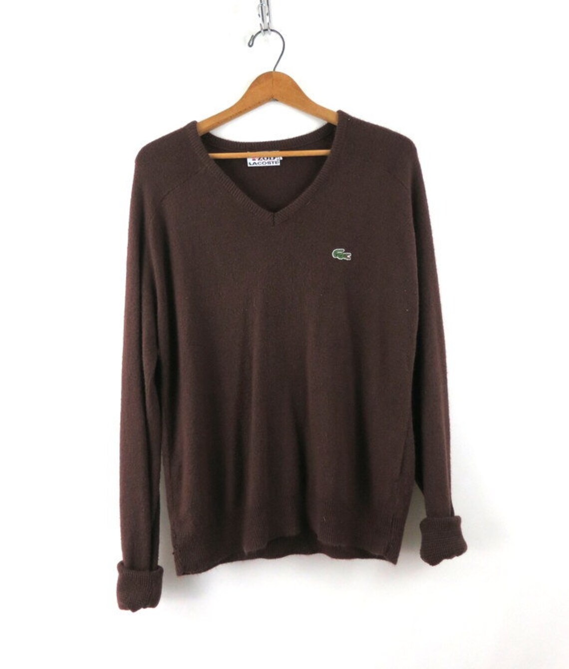 Vintage brown Lacoste sweater. Oversized IZOD sweater. Grandpa | Etsy