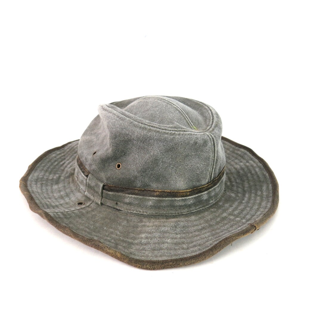 70'S Columbia Yellowstone Tag Safari Hat, Made in USA, Free Size, Vintage /gaa002994