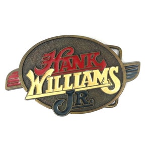 Vintage Hank Williams JR Belt Buckle Fan Club Elektra Etsy