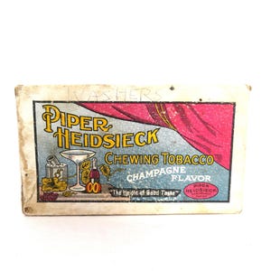 Vintage Piper Heidsieck kauwtabak champagnesmaak reclamedoos / ALLEEN doos
