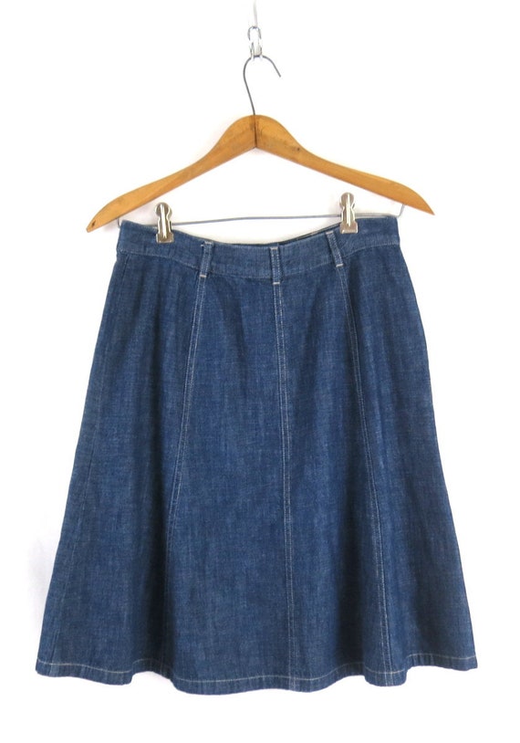 Long blue jean skirts vintage online