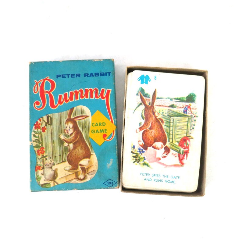 Peter Rabbit Rummy Card Game Vintage Peter Rabbit Rummy Card Game | Complete, in Box - Etsy