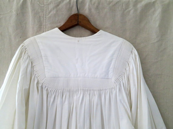Vintage Choir Robe White Distressed Cotton CE War… - image 5