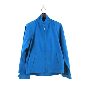 Vintage 60er Jahre London Mist Jacke Blau Cafe Mantel Größe Small Medium maq