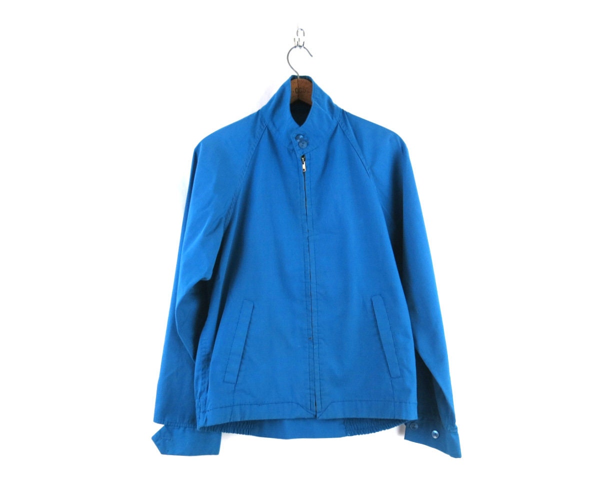 Vintage 60s London Mist Jacket Distressed Blue Cafe Coat Vintage 60s London Mist Jacket Distressed Blue Cafe Coat