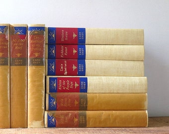 Vintage 1930s & 40s Zane Grey books | Cowboy Western Book Decor | Choice