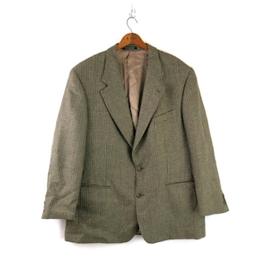 Brown Wool Sport Coat Suit Blazer Jacket 1980s Vintage Suit Jacket Sport Coat Men&#39;s Size 46 R / maq