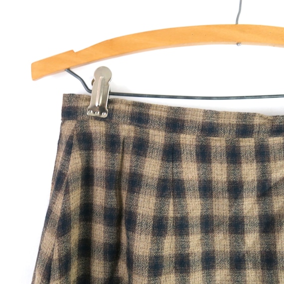 1990s Minimal Pencil Skirt | Vintage 90s Brown Ch… - image 2
