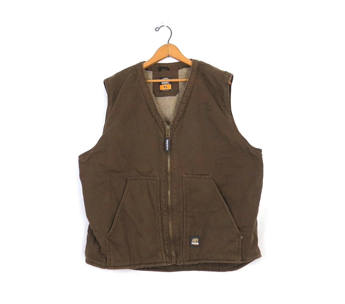 Brown Canvas Vest Heavy Duty Insulated Vest Coat with Zipper Barn Chore  Workwear Jacket Rugged Ranch Farmer Vest Men's Size XL - Etsy Nederland