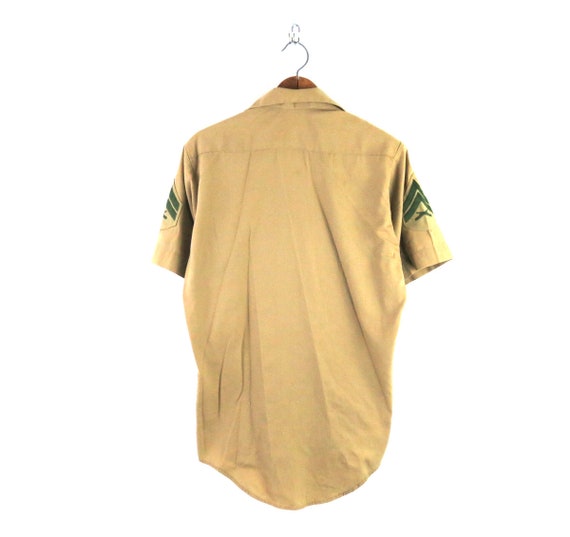 Military Utility Shirt, Men's Size L (equivalent) unclear Khaki type Vintage Second Hand