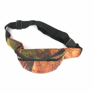 Vintage Camo Fanny Pack Waist purse Unisex Jogging Wallet Bag 1990s Bum Bag
