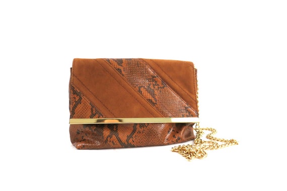 00’s archive snake 蛇柄 leather hand bag 茶 00's archive snake 蛇柄 leather hand bag 茶