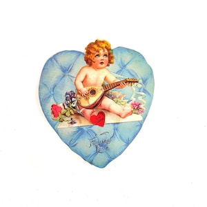 carte de coeur vintage de la Saint-Valentin Chevalet Carte de vacances / Carte de reproduction avec enveloppe