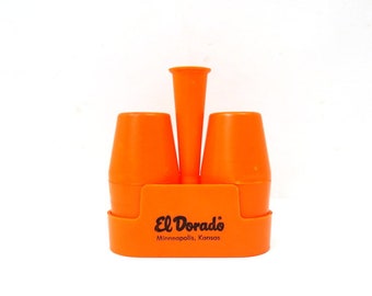 Vintage Salt and Pepper Shakers Orange El Dorado Souvenir Set Kitchen Decor Minneapolis Kansas