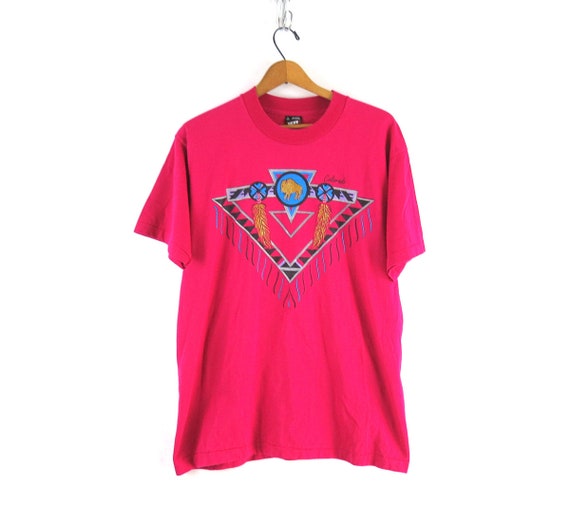 Vintage Pink COLORADO Tshirt novelty shirt 1990s … - image 5