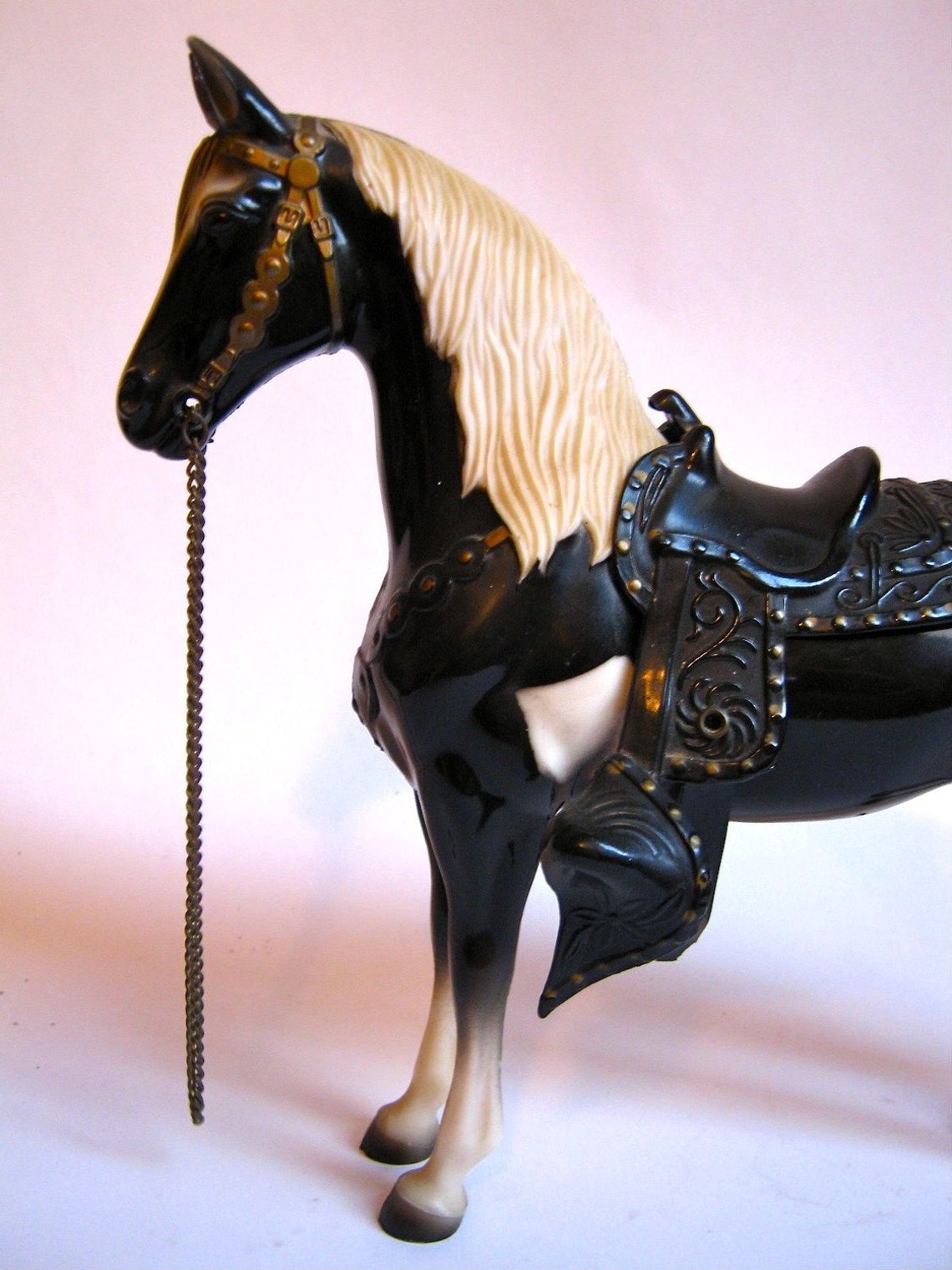 Vintage 1950s Breyer Pinto Horse Toy WESTERN Saddle Etsy