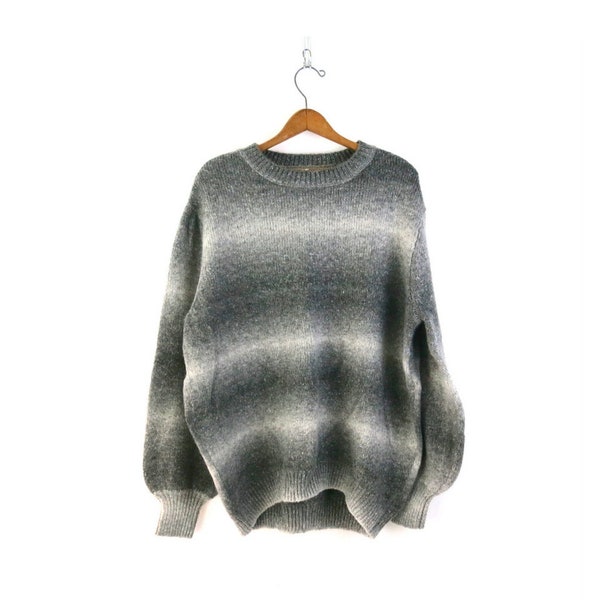 Baggy Gray Ombre Sweater 00s Knit Sweater Women's Size XL