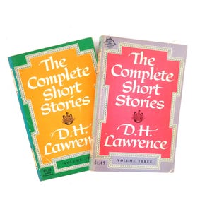 1968 The Complete Short Stories of D.h. Lawrence 2 Paperback Books / Vintage 1960s Books