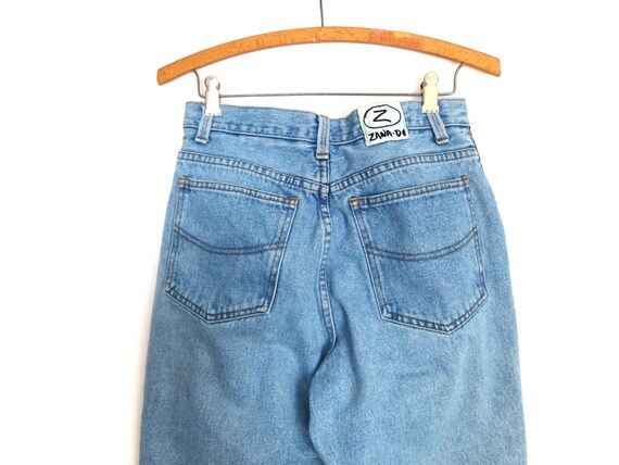 90s Vintage Zana Di Blue Jeans | Black Patch Denim Jeans | Size 29