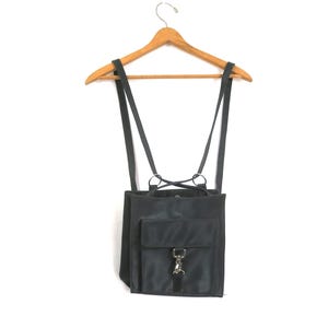 Black Backpack 90s Vintage Shoulder Bag Purse 90s School College Pack