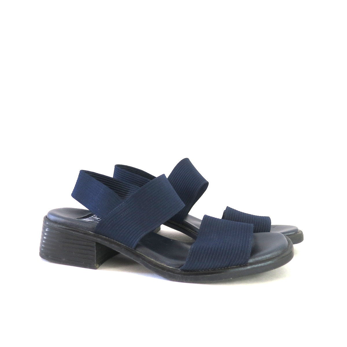 Elastic Strap Sandals Blue Band Sandals Vintage Mootsies