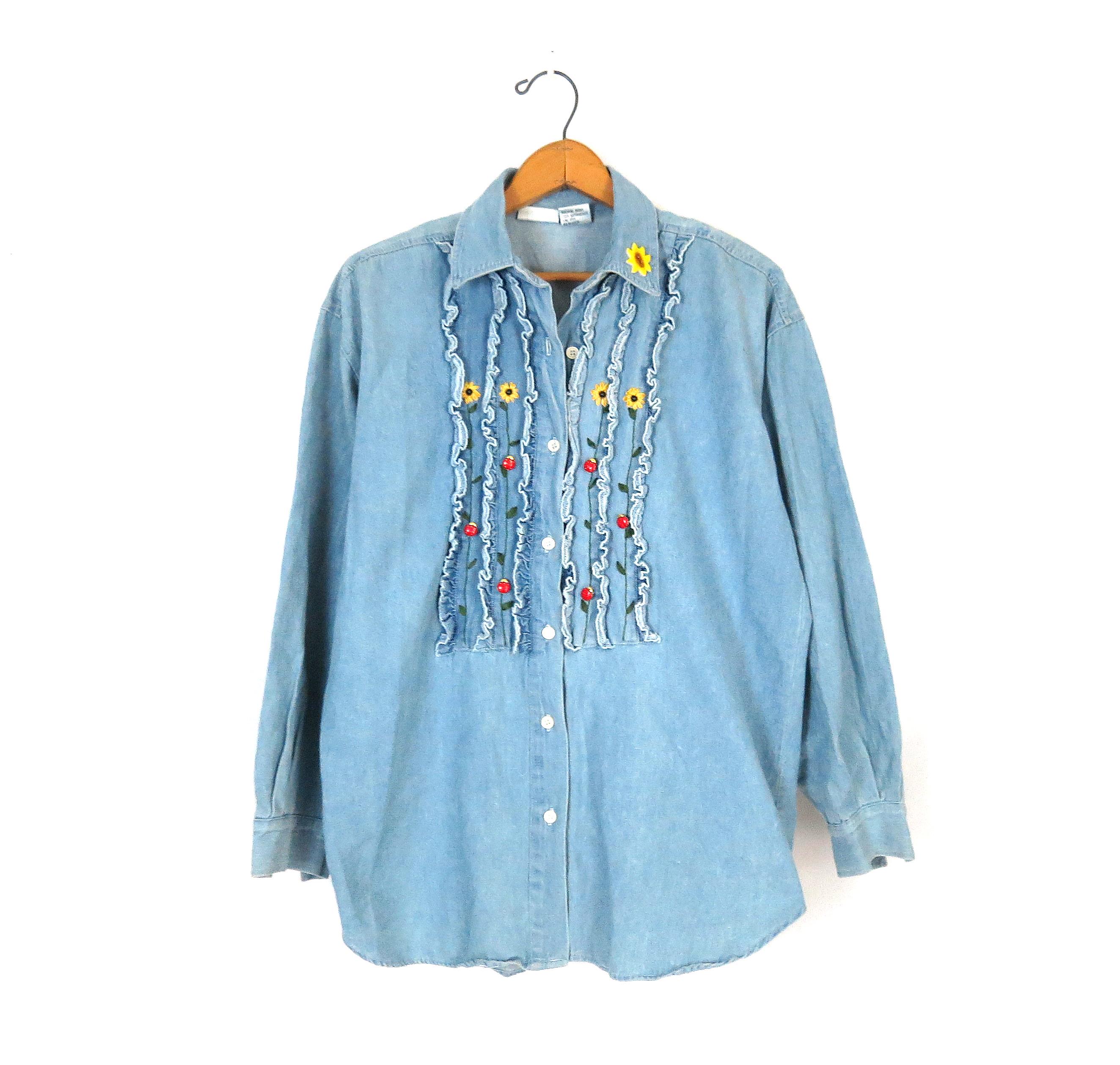 Woman Embroidered Ladybug Top - Etsy