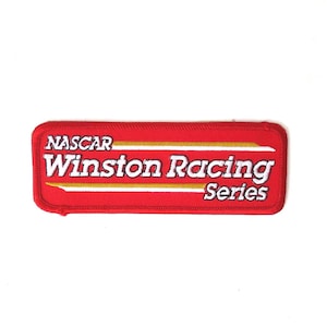 90s Vintage NASCAR WINSTON Racing Series Patch Winston Cigarette Patch - Embroidered Applique 1990s Stock Car Racing Patch