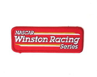 90s Vintage NASCAR WINSTON Racing Series Patch Winston Cigarette Patch - Embroidered Applique 1990s Stock Car Racing Patch