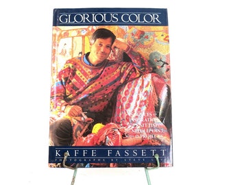 Herrliche Farbe: Inspirationsquellen für das Stricken und Nadelspitzen mit 17 Projekten von Kaffe Fassett 1988 Hardcover-Buch