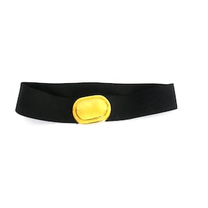1980s Black & Gold Stretch Belt Vintage Motion East Cinch Belt